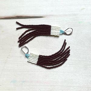 HANDMADE GLASS EARRINGS | Mini Beacon Handwoven Small Batch Earrings in Fusion